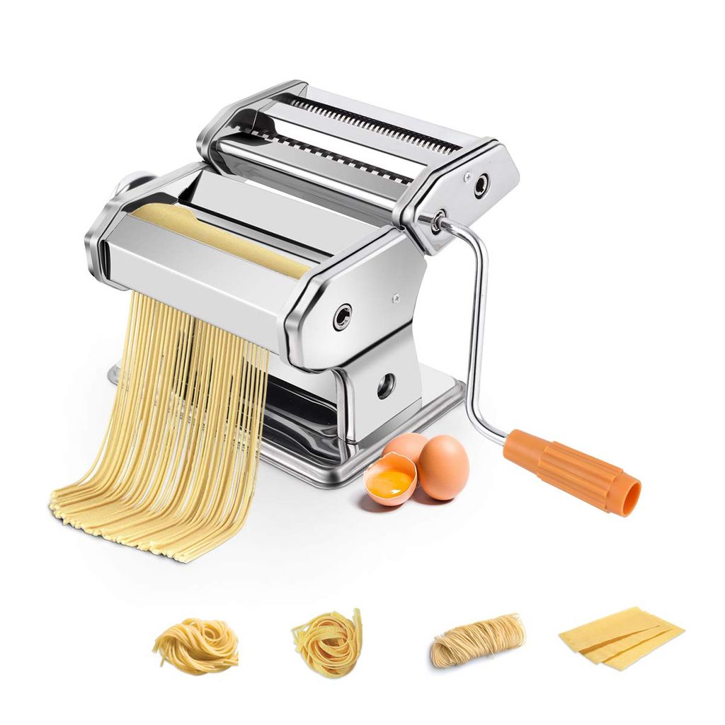 Nudelmaschine Edelstahl Manuell Pastamaschine Pasta Spaghetti Lasagne Maker HOME 