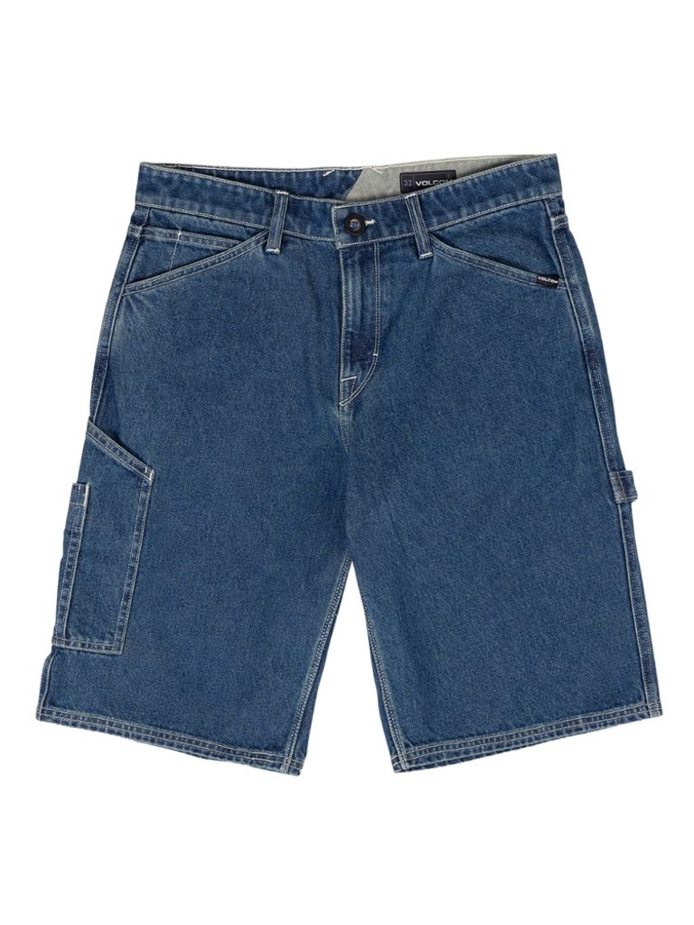 Volcom Labored Denim Utility Short Indigo Ridge Wash 32