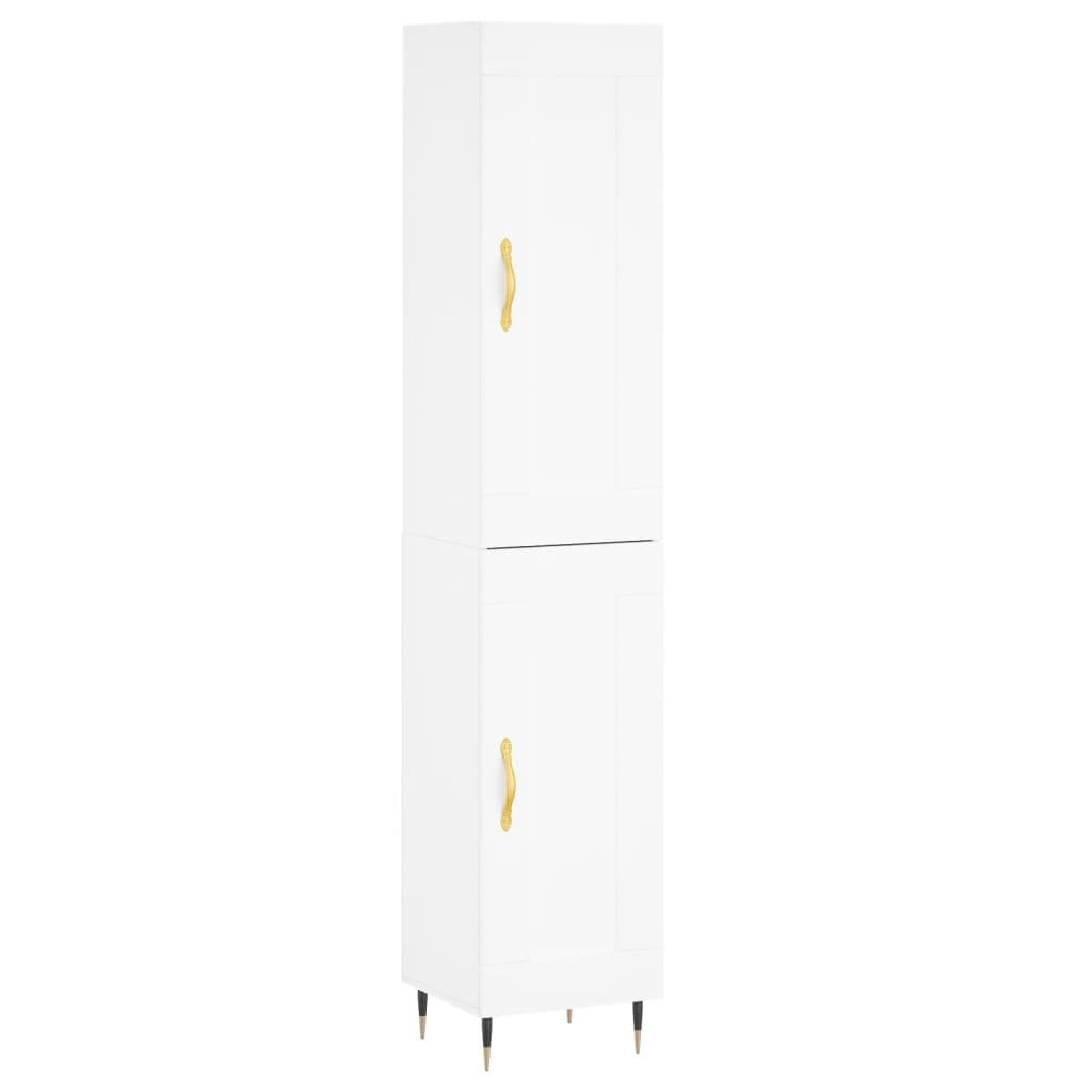 Highboard Weiß 34,5x34x180 cm Holzwerkstoff
