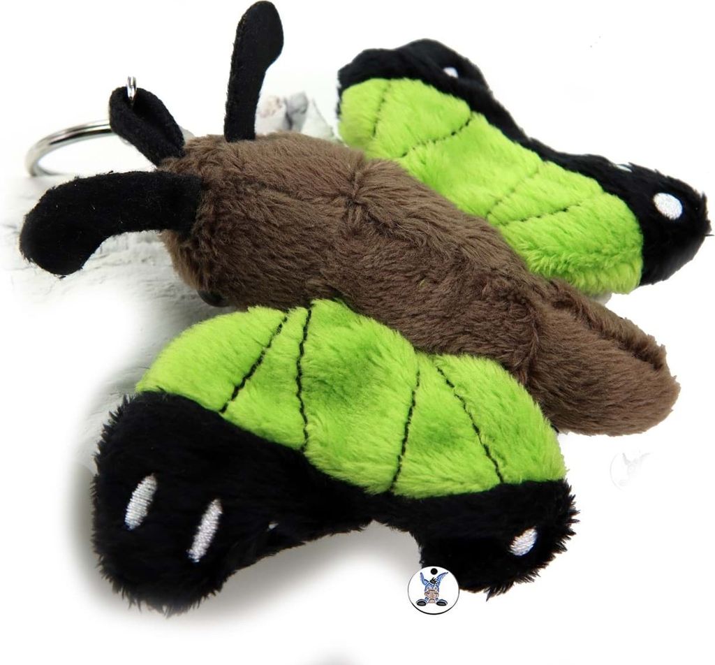 Schmetterling Schlüsselanhänger Tier Falter Kuscheltier Anhänger grün MOSI