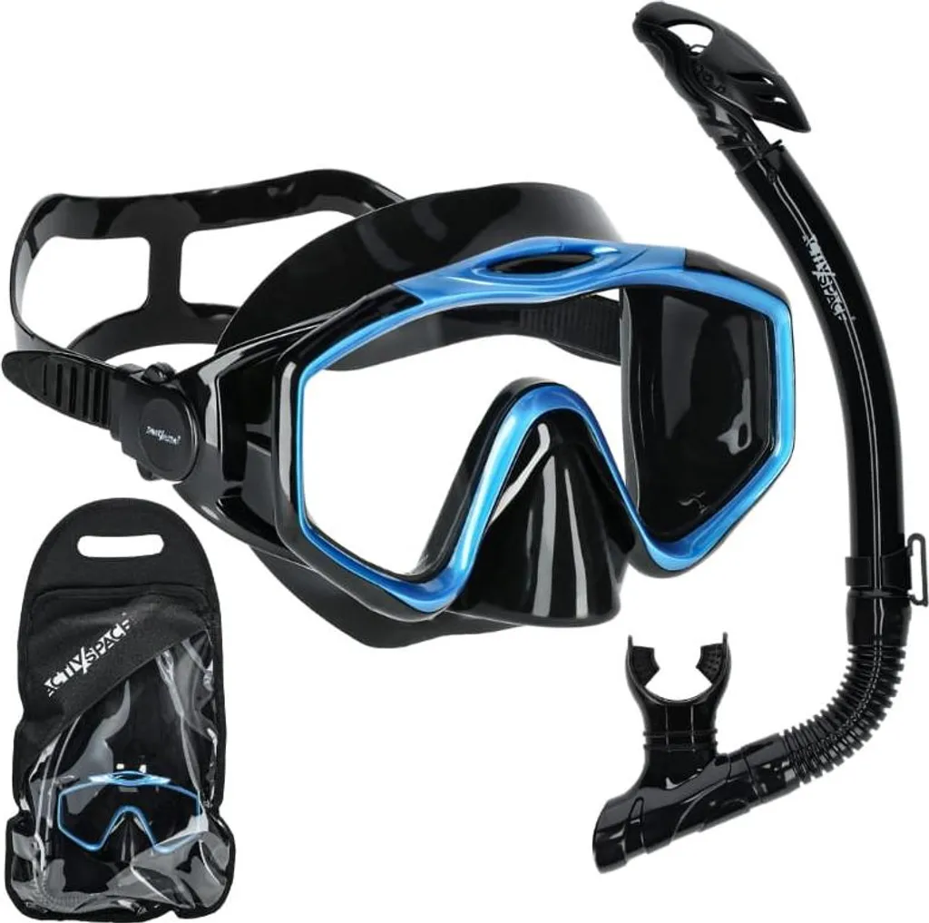 Fini la buée avec ce kit masque et tuba bleu MF01 étanche et fiable