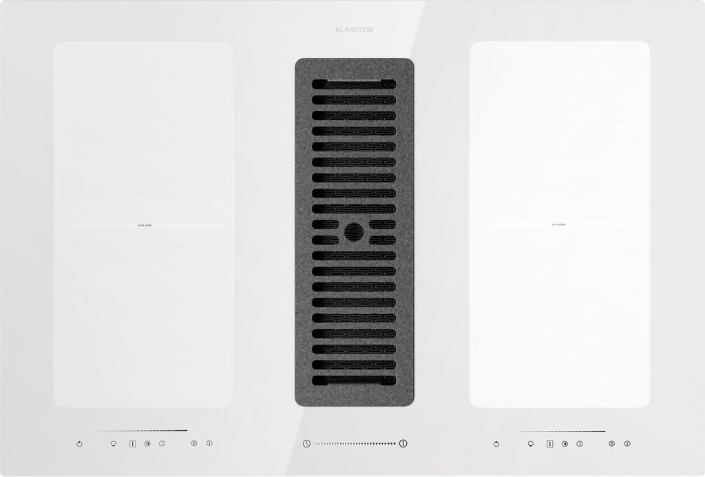 Klarstein 2-in-1 Kochfeld mit Dunstabzug Integriert, Induktionskochfeld mit Dunstabzug für Kücheninsel, Kochfeld mit Integriertem Dunstabzug, 391...