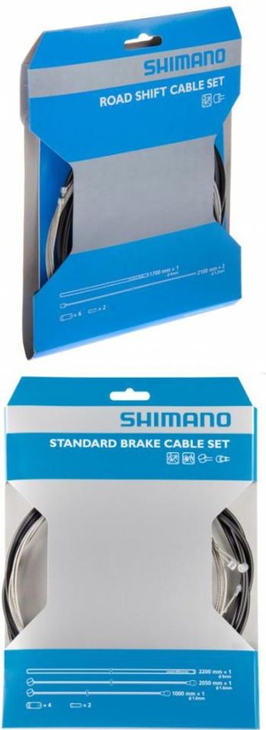 Shimano 1x Schaltzugset Road + 1 x Shimano Bremszugset Road/MTB