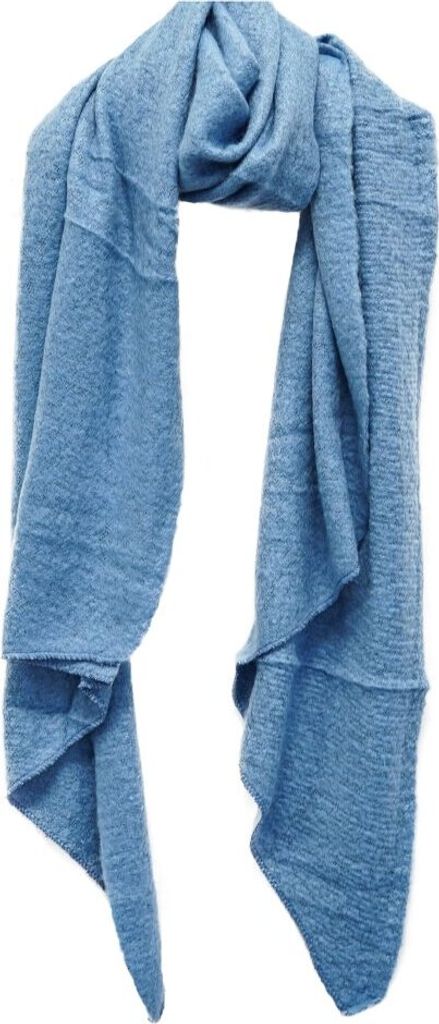 Eleganter Modeschal 220x70 cm, einfarbiger Schal - Stilvoll & Wärmend Blau