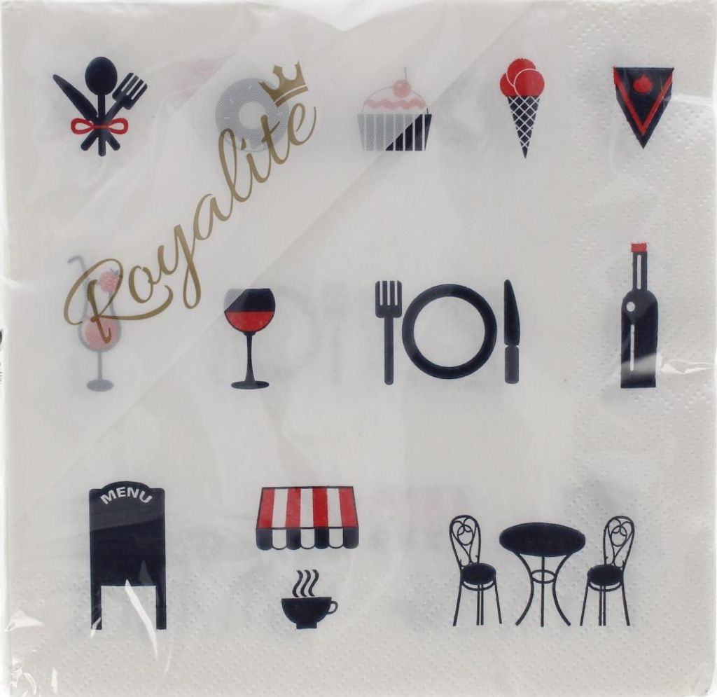 HERLITZ Deko-Servietten Square Lunch 3-lagig 20 Stück 33x33 cm