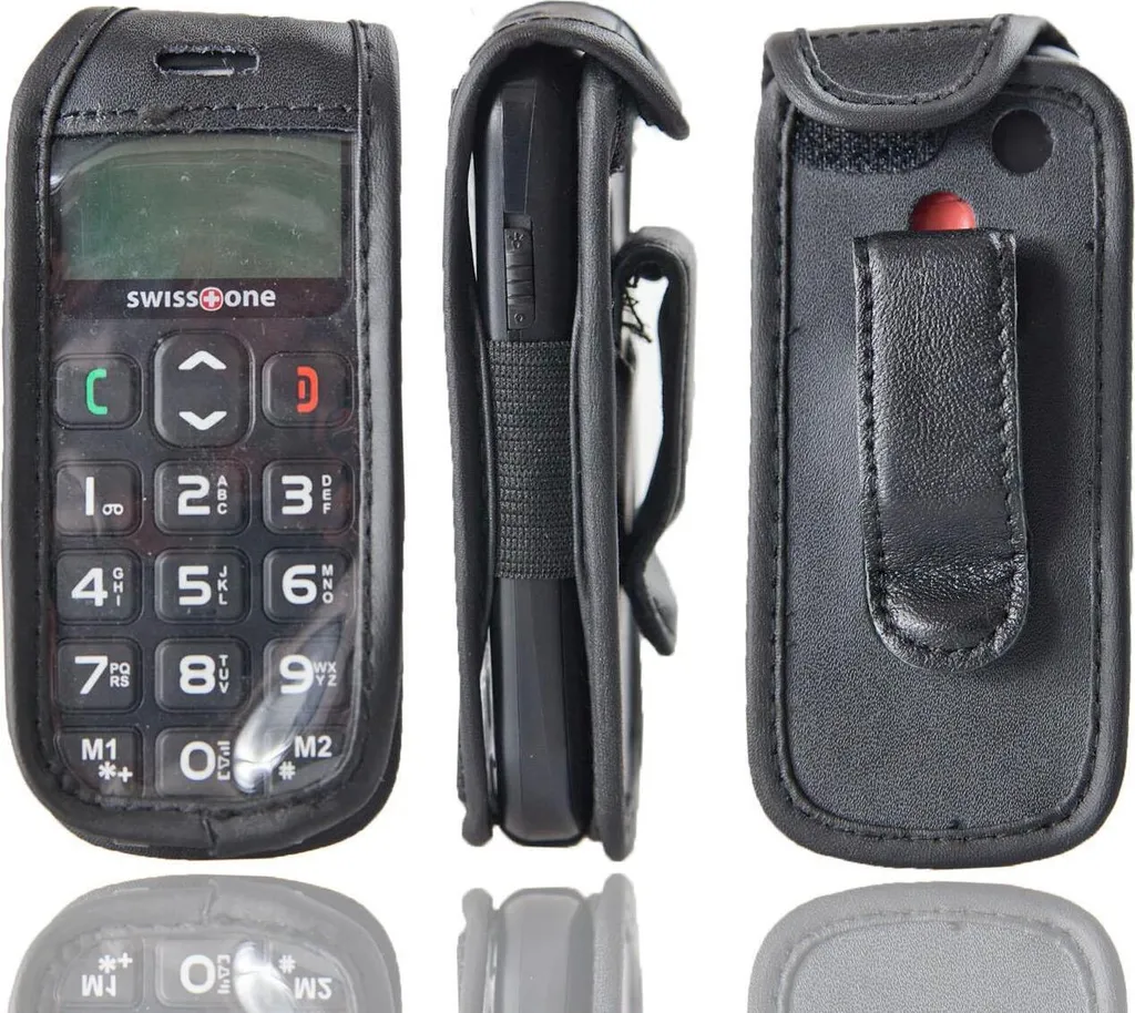Custodia in pelle con clip da cintura per TTFone J