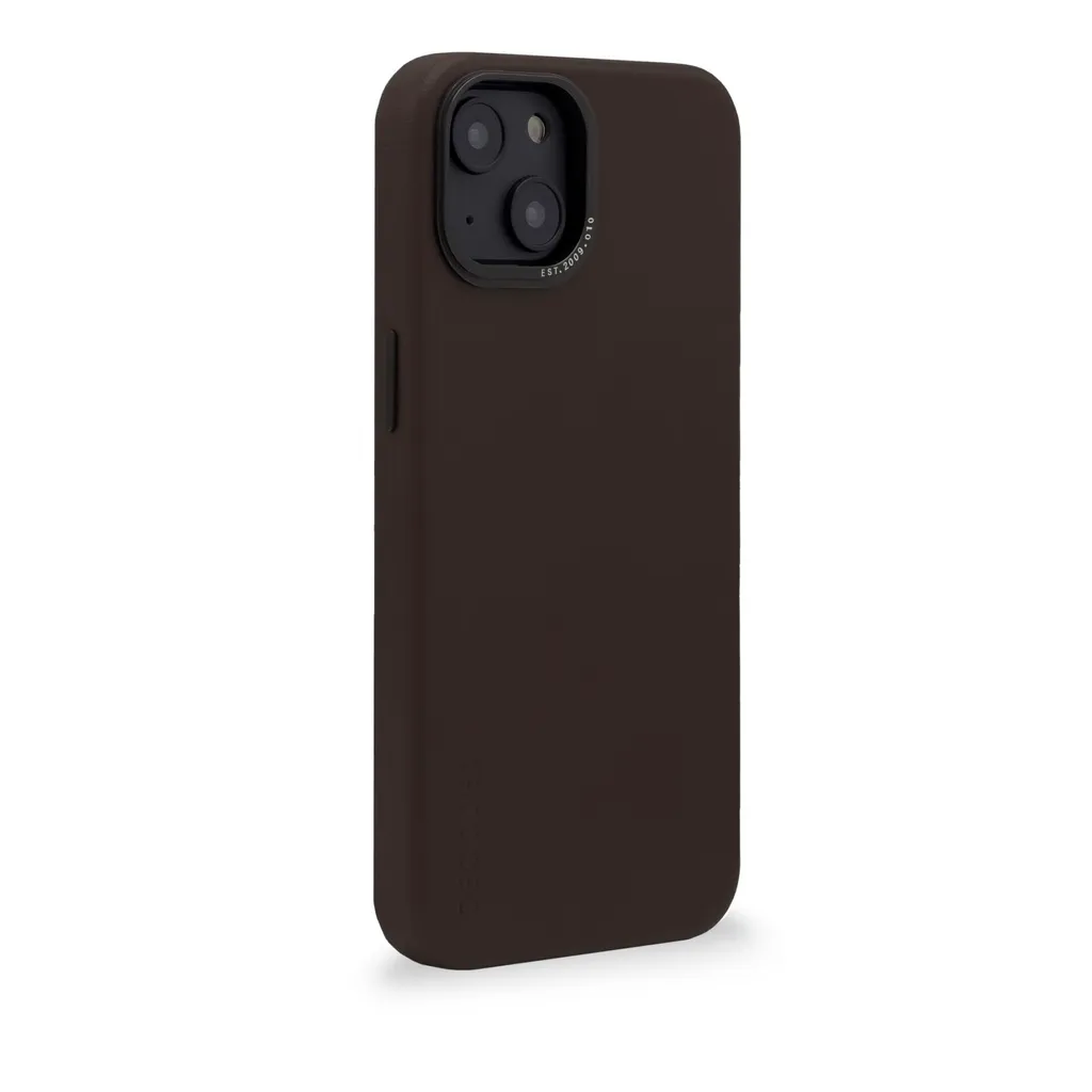 Coque iPhone 14 Cuir Decoded Marron Chocolat - Finition Haut de Gamme