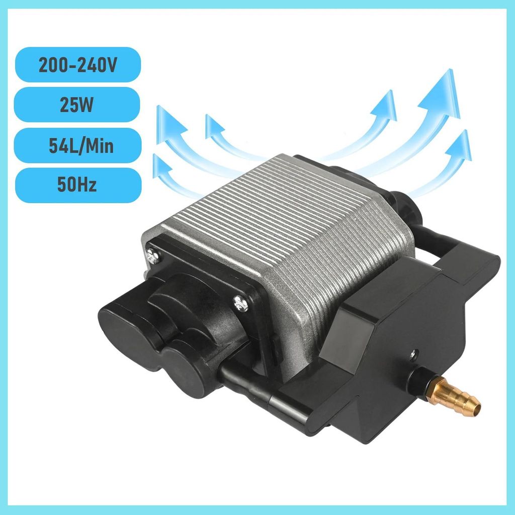 Air Assist Pumpe für Lasergravur - AP50 Luftkompressor - 54 L/min - 25 W - 220 V - Drehzahl einstellbar - Aquarium Luftpumpe
