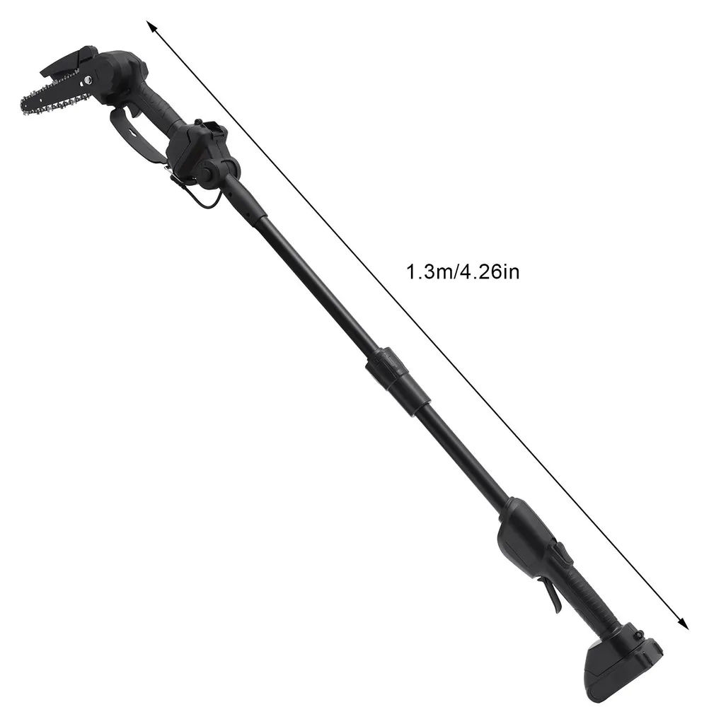 Ébrancheur télescopique 2 en 1 noir avec tête orientable précise - 3