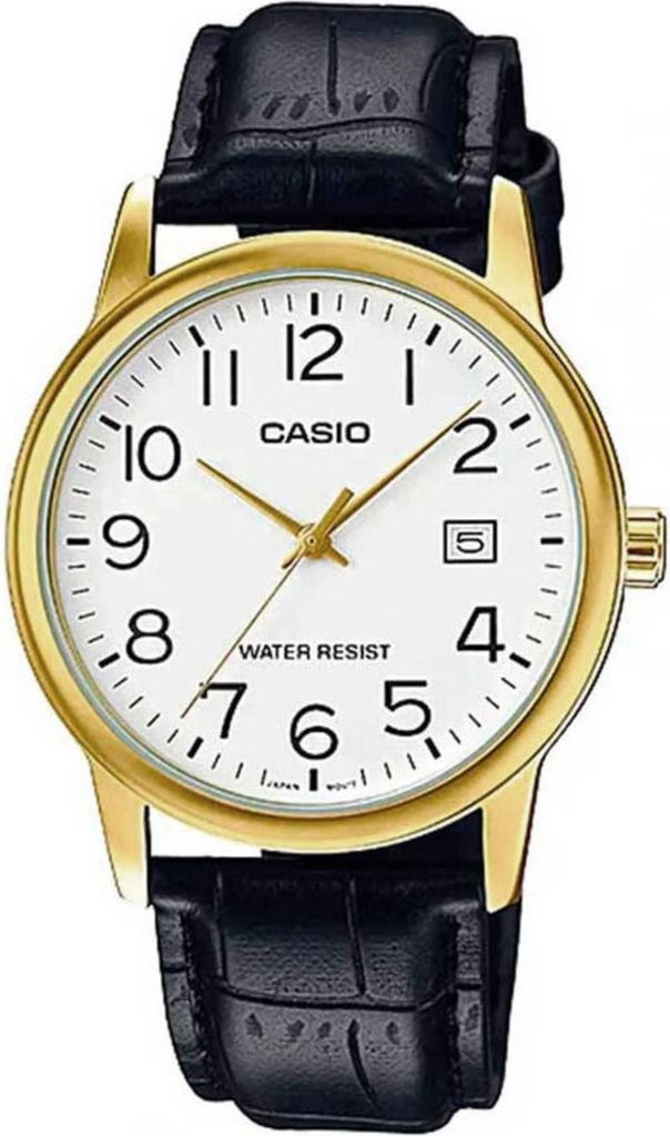 Casio Men's MTPV002GL-7B2 Gold Leather Japanese Quartz Fashion Watch