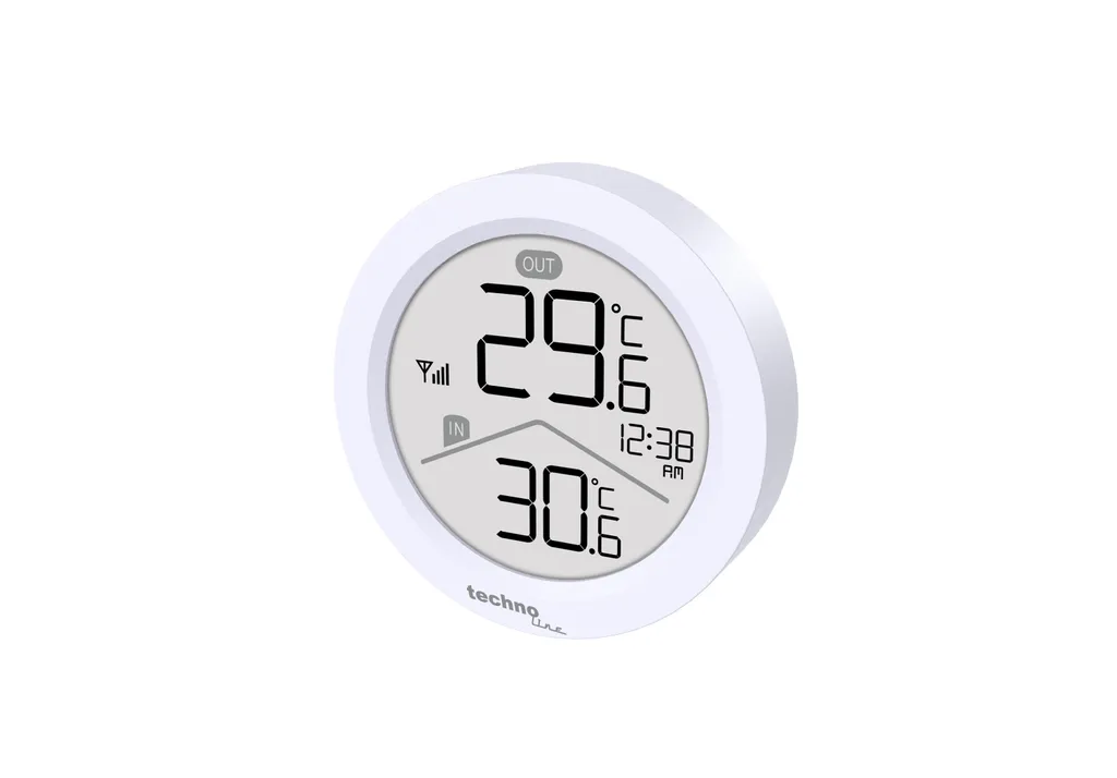 Station météo Technoline WS9168 compacte blanche à horloge quartz précise - 8