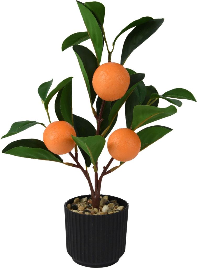 Künstlicher Orangenbaum 27cm im Topf Orange / Grün Produktbild 