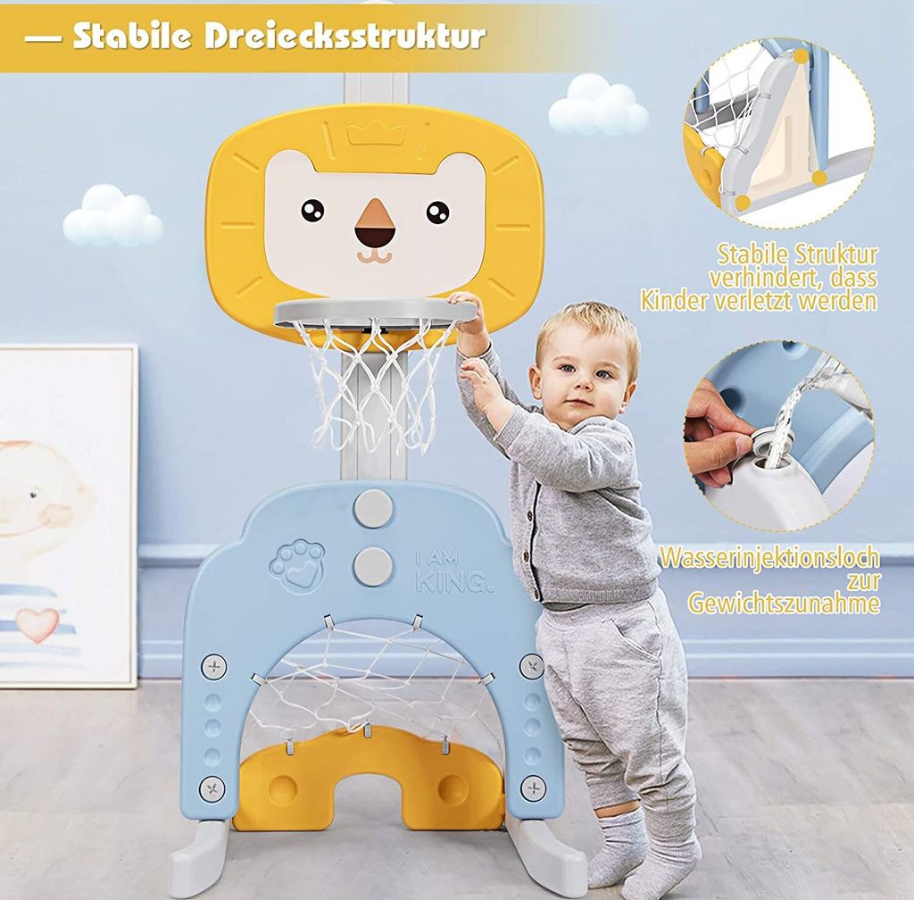 COSTWAY 3 in 1 Kinder Spielplatz, höhenverstellbarer Produktbild 6