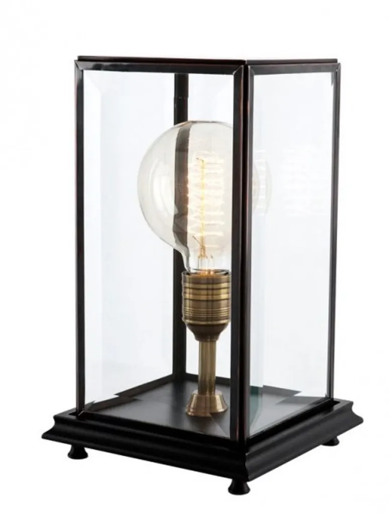 Lampe de table noire de luxe Casa Padrino pour salon et bureau chic