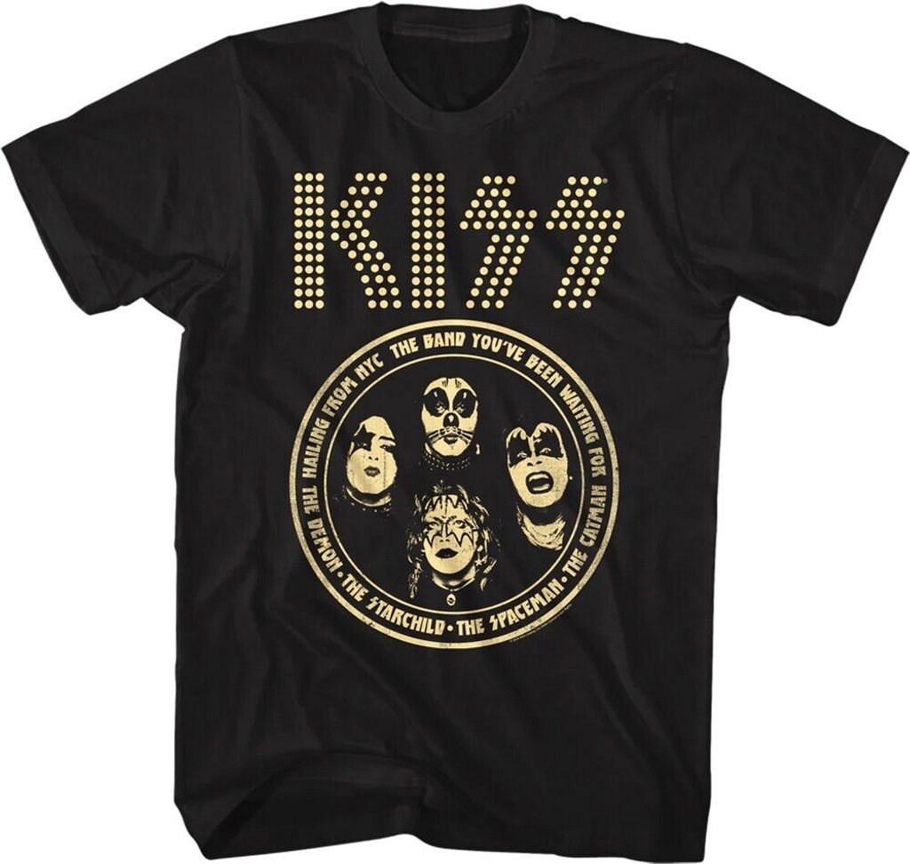 Kiss - T-Shirt für Herren/Damen Uni RO3318 (XL) (Schwarz)