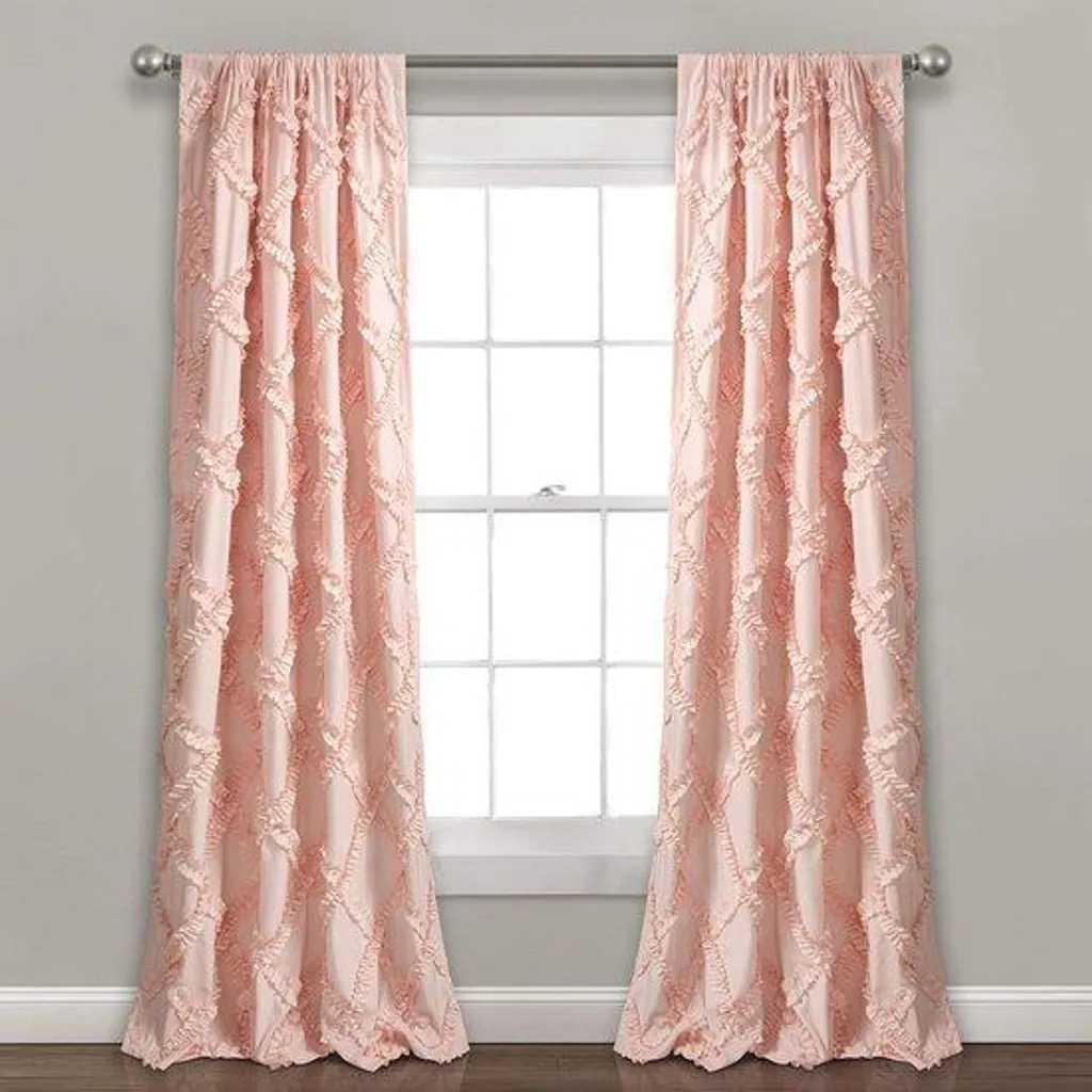 Rideau de salon blanc 213x137 cm en polyester pour une déco lumineuse