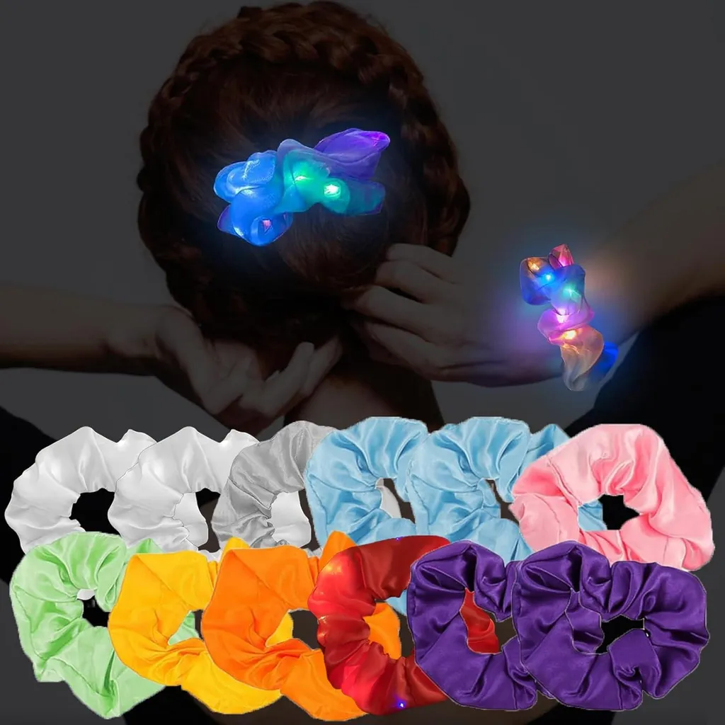 Chouchous lumineux LED pour filles - Accessoires cheveux de carnaval