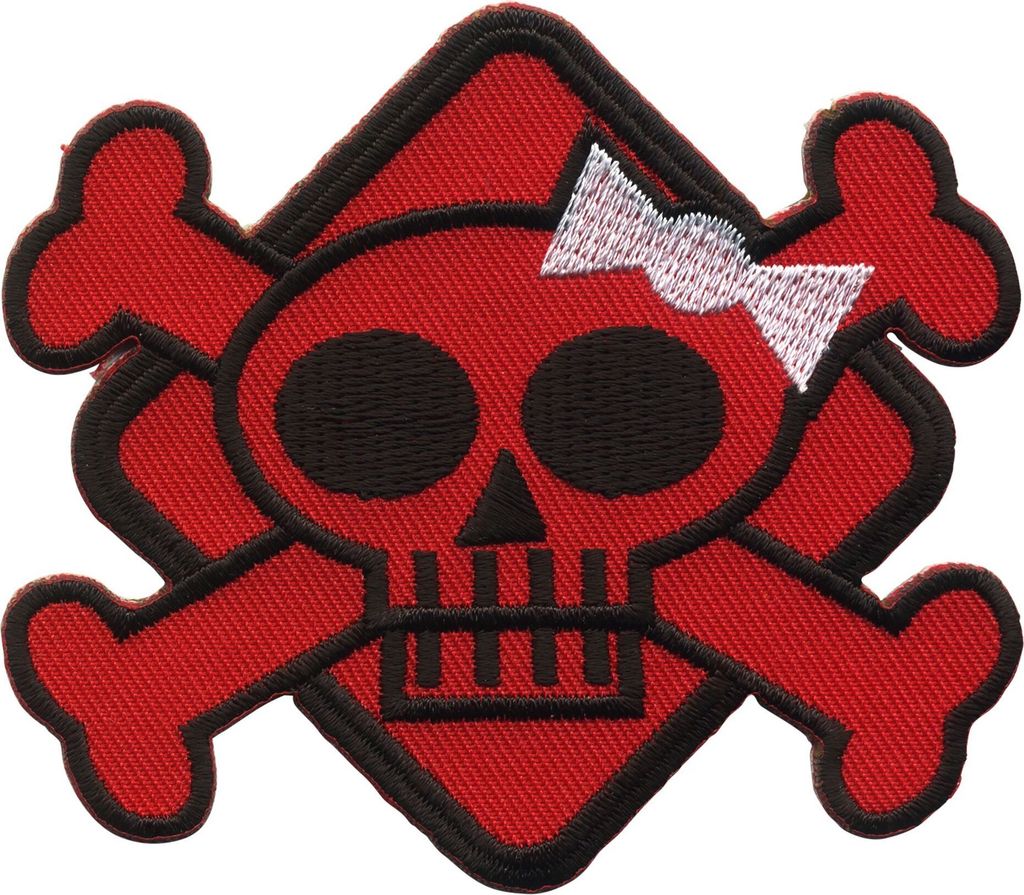 Aufnäher - Totenkopf Poison - rot - Patch