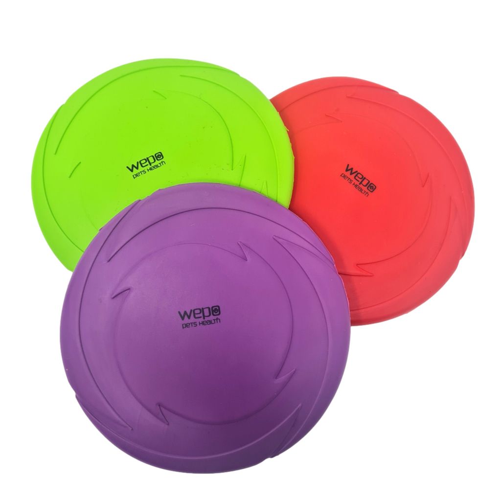 WEPO - Wurfspielzeug - Hunde Frisbee Ø 15cm - Wasserspielzeug - 3er Set