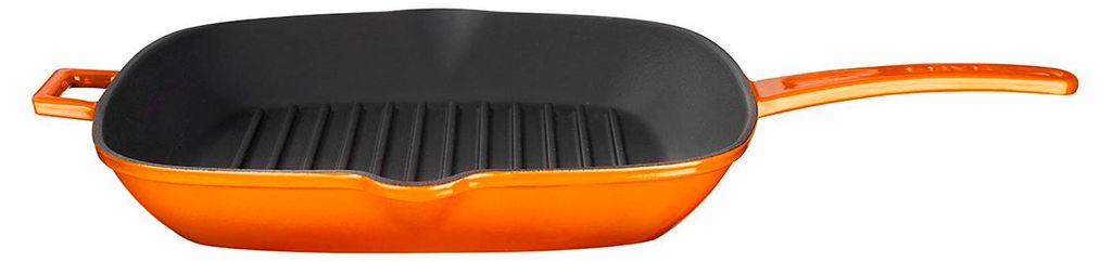LAVA Grillpfanne aus emailliertem Gusseisen, 28 x 28 cm, 2,19 Liter
