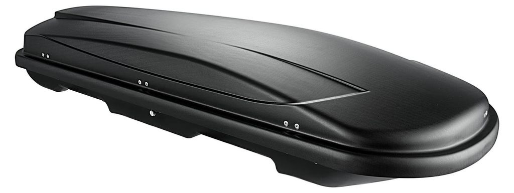 Skibox schwarz VDP JUXT 600 lit + Relingträger Alu kompatibel mit Chrysler kompatibel mit für Jeep Patriot ab 06