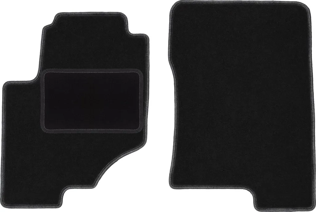 Wielganizator tappetini auto velours anteriori adatto per SsangYong Rexton II (2017-, SUV) neri, set 2 pz, con fissaggi