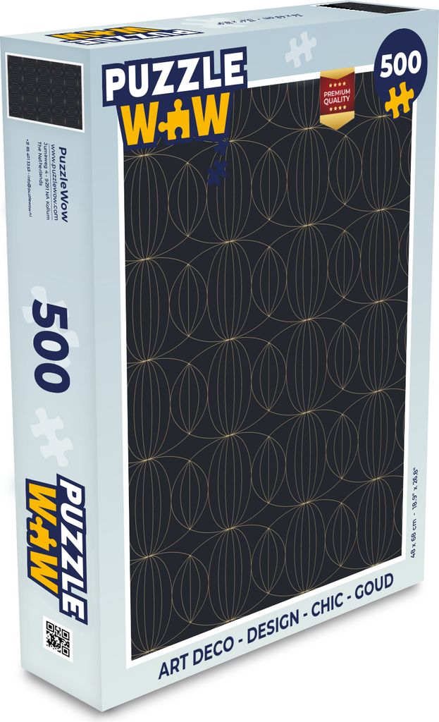 MuchoWow Puzzle 500 Teile Art Deco - Design - Schick - Gold - Denken - Spiel - Toy