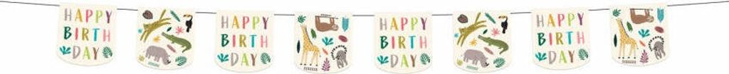 Zoo Birthdayparty Wimpelgirlande 6m