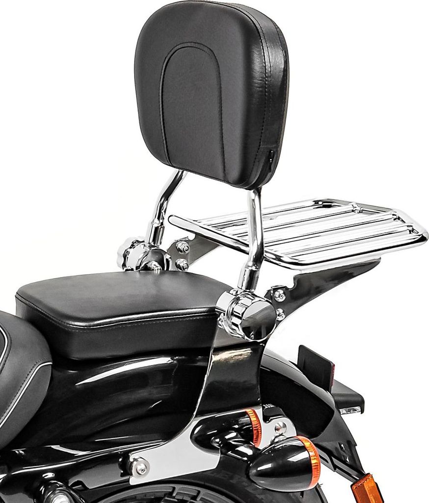Sissy Bar mit Gepäckträger abnehmbar für Harley Davidson Sportster Mod