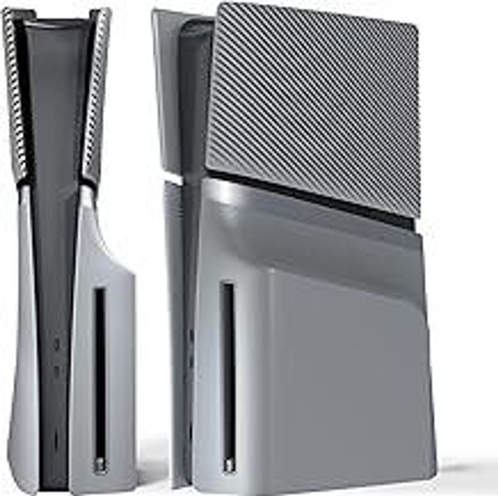eXtremeRate eXcover Case für ps5 Slim Disc Edition Konsole, Kratzfest Seitenplatten Faceplate mit Kühlung-Ventil Untere Schutz Abdeckung, Ersatz ...