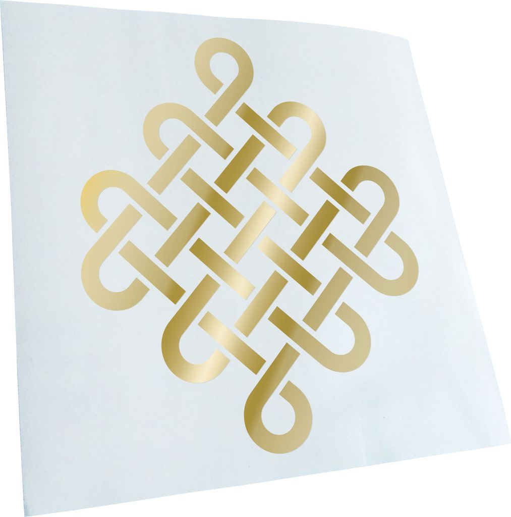 Kiwistar - Autoaufkleber - keltische Knoten - Goldchrom - 30x25cm - Aufkleber für Auto, Laptop, Fahrrad, LKW, Motorrad mehrfarbig JDM Decal Racing