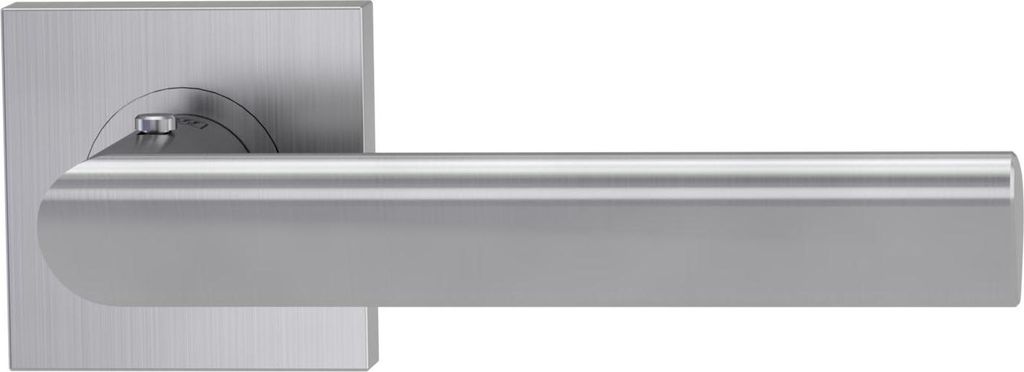 GRIFFWERK Türgriff TRI 134 - Schraubtechnik, eckig, Edelstahl matt smart2lock - DIN Rechts