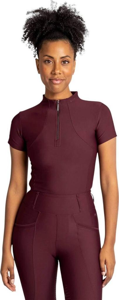 Maximilian Equestrian Base Layer Damen Short Sleeve Funktionsshirt Burgundy L