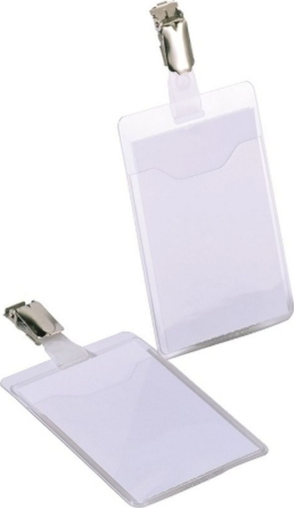 Namensschild mit Clip für Betriebsausweise 90x60mm VE=6x25 Stück