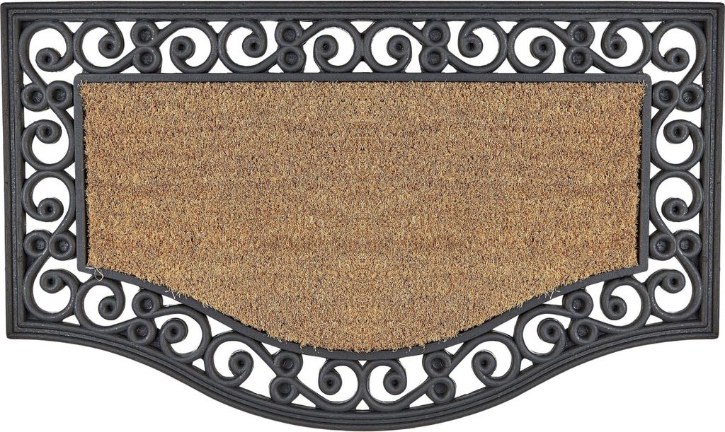 BELIANI Rohožka prírodné kokosové vlákno 45 x 75 cm PVC Obrázok produktu 