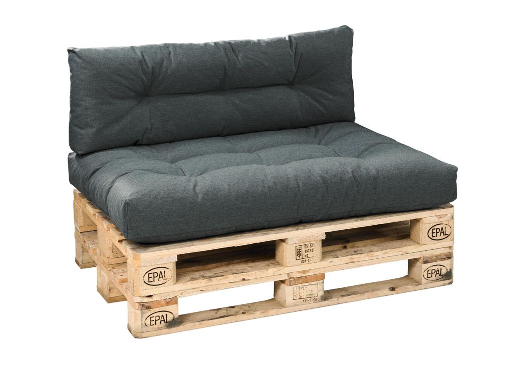 XDREAM cuscino per pallet antracite | set di 2 cuscini per Immagine del prodotto 