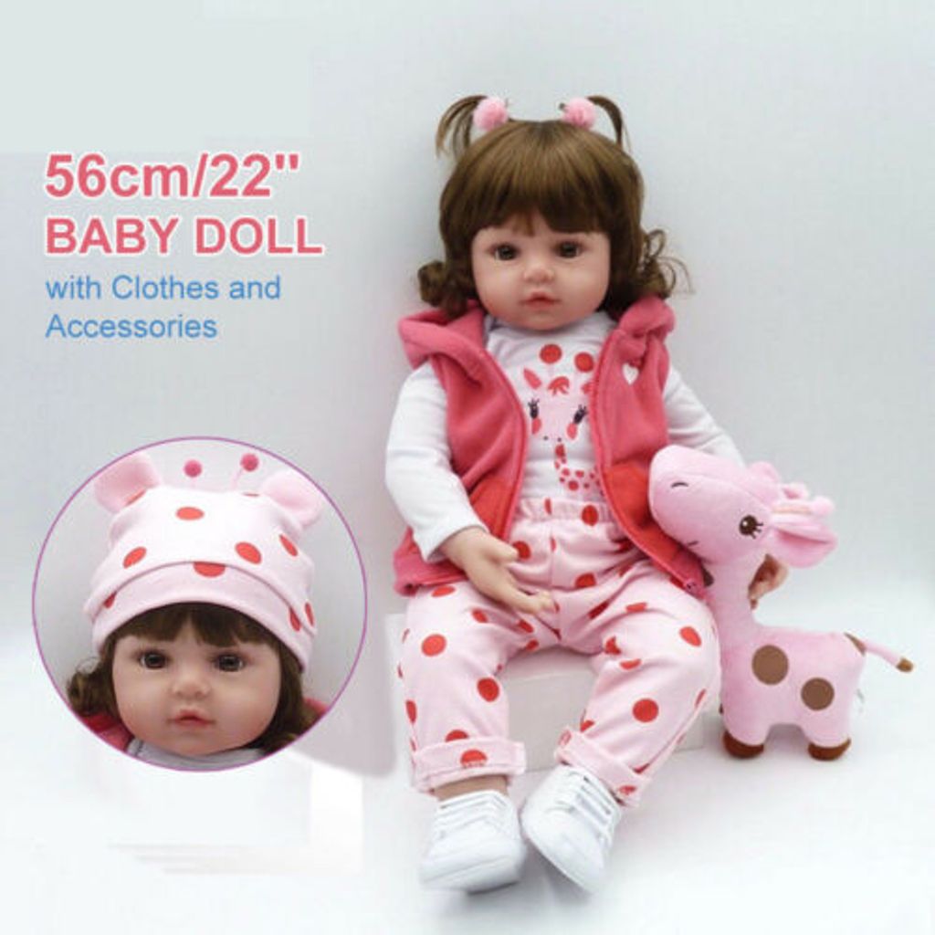 Handgemachte Toddle 55CM Reborn puppen Doll Full Silikon-VinylPuppen Geschenk 