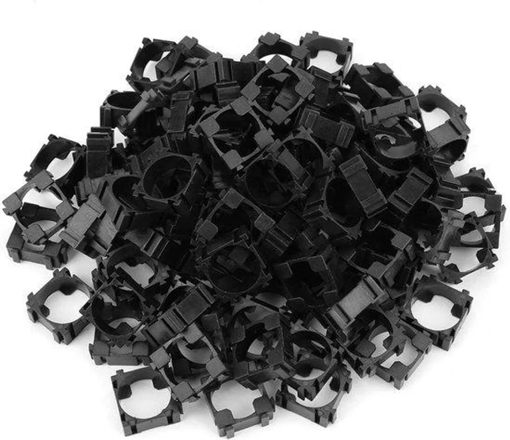 Organiseur 100 piles Li-ion cylindriques noir : Évitez les Courts-circuits