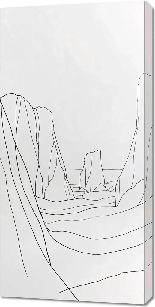 Image 50 x 100 cm Contours dans le paysage - Tableau Déco Murale Zen