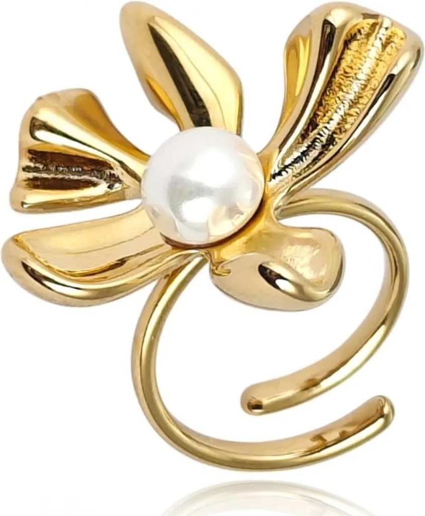 Gioiello Donna Flamenco Mystique Anello Oro Blossom Pearl PST937