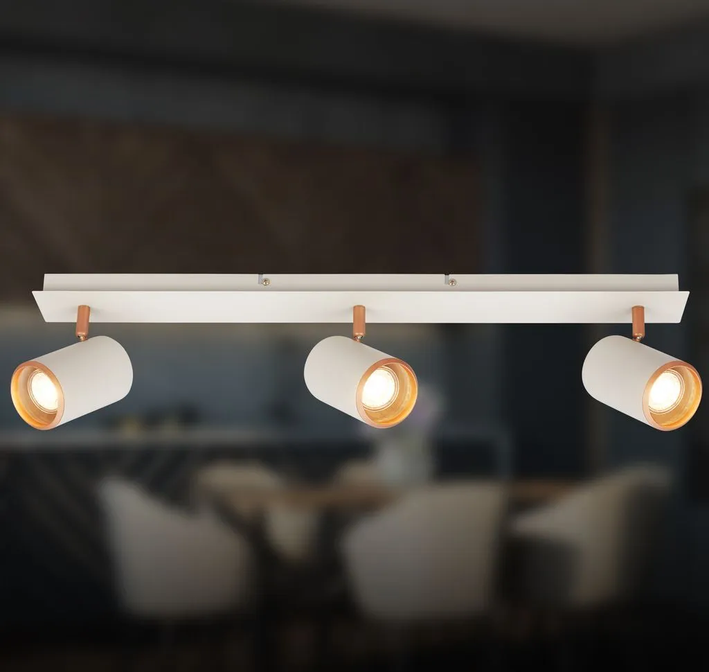 Lampada da Soffitto Briloner ERA 3 Luci | Look Grigio-Caffè Naturale