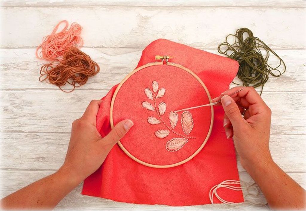 Baumwoll-Leinwand mit rotem Rand 45 x 60 cm