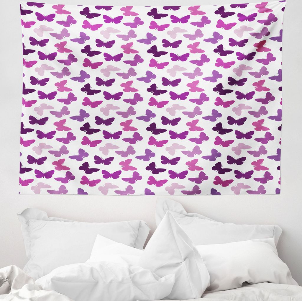 ABAKUHAUS Schmetterling Wandteppich, Schmetterling Geschnitzte Flügel aus Weiches Mikrofaser Stoff Waschbar ohne Verblassen Digitaldruck, 150 x 11...