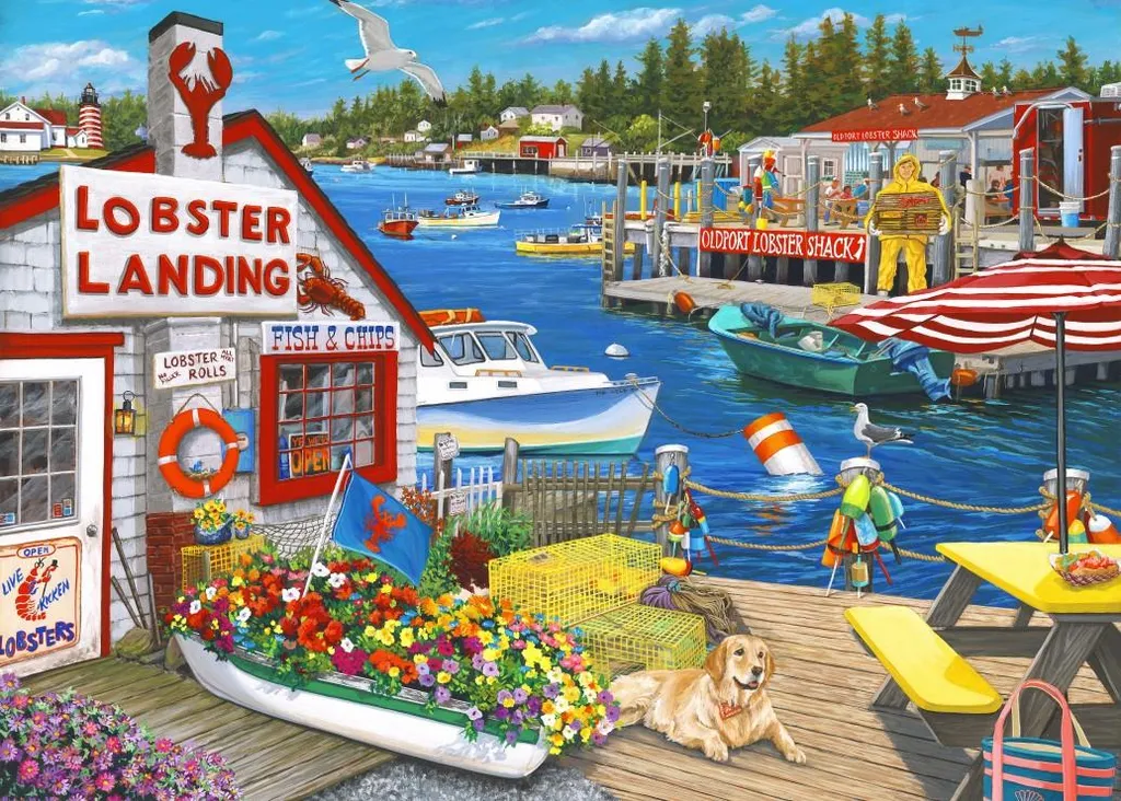 Puzzle 500 pièces évasion maritime Lobster Landing Bluebird pour loisir