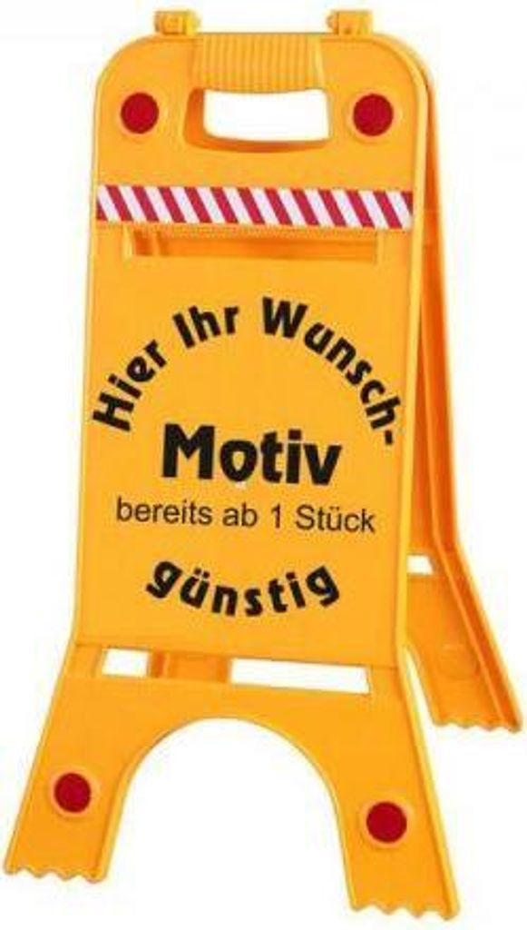 Dachaufsteller mit Wunschbeschriftung Wunschtext / Ihr Logo - Gr. ca. 28 x 64 cm – 308540/5