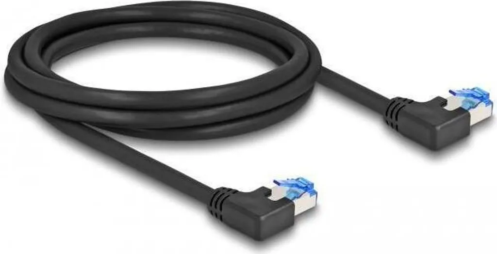 Cavo Ethernet Gaming Cat.6A 2m S/FTP 10Gbps - RJ45 Angolato Salvaspazio