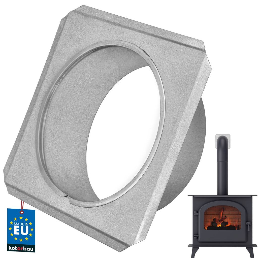KOTARBAU® Ofenrohrrosette Ø 130 mm Verzinkt Kaminrosette Produktbild 1