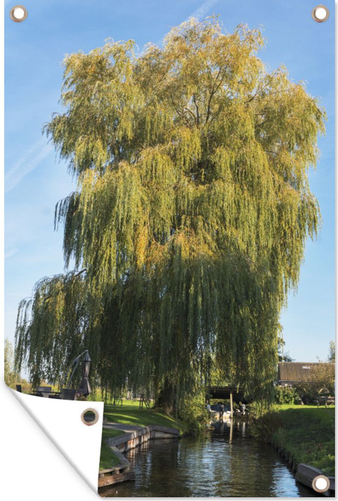 MuchoWow 40x60 cm Outdoor-Poster Gartendeko Sichtschutz Garten Poster für den Garten Wasser - Baum - Giethoorn