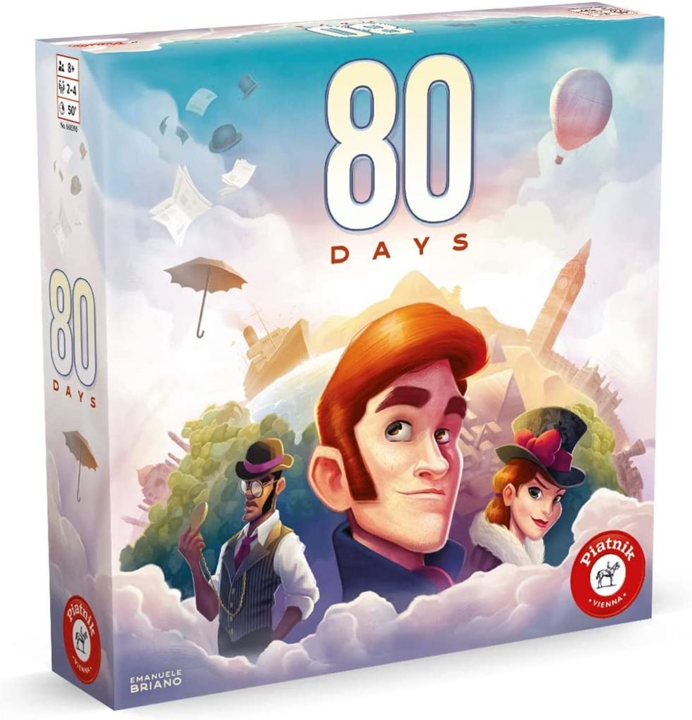 80 Days Brettspiel – Abenteuer Weltreise für 2-4 Spieler Produktbild 