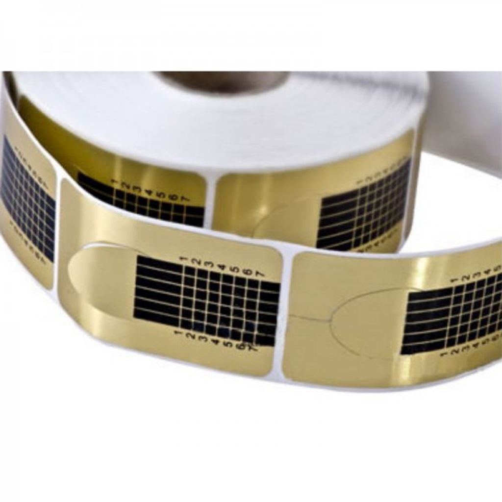 Profi Fingernagel Gold Modellierschablonen eckig 500 Stück